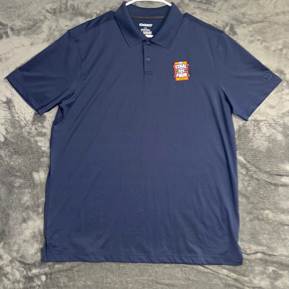 Men's Large OGIO Performance Polo Shirt Navy 2026 NCAA Final Four Indianapolis